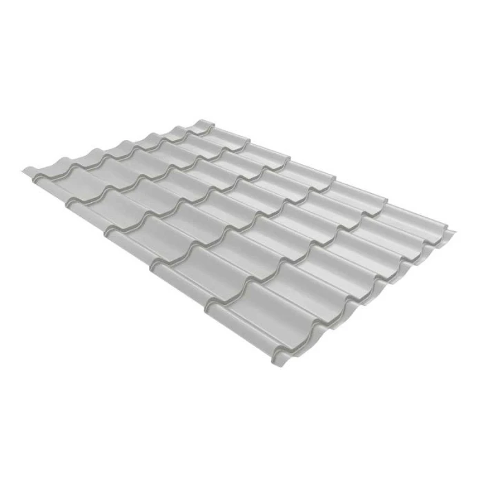 Металлочерепица Grand Line Classic 0,5 GreenCoat Pural Matt BT RR 21 Серое окно