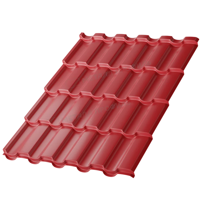 Металлочерепица Металл-Профиль Монтекристо-SL 0,45 VikingMP® RAL 3011 Коричнево-красный