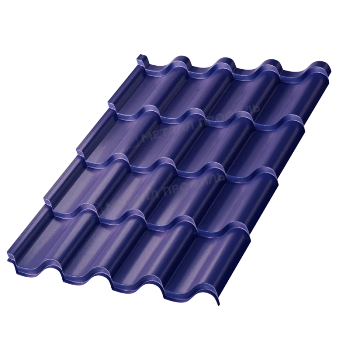 Металлочерепица Металл-Профиль Монтерроса-ML 0,5 PURMAN® Citrine Темно-синий