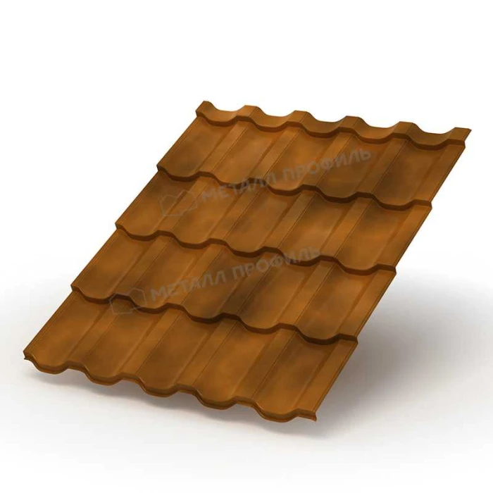 Металлочерепица Металл-Профиль Трамонтана-SL 0,5 CLOUDY® Anticato Терракотовый