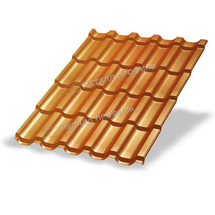 Металлочерепица Металл-Профиль Трамонтана-XL 0,5 AGNETA® Copper/Copper/Медный/Медный