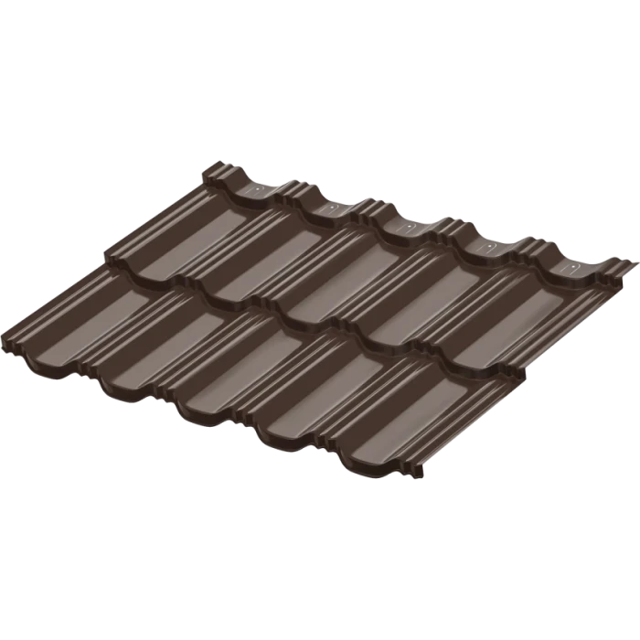 Модульная металлочерепица Aquasystem Гётеборг XXL 0,5 мм Rooftop Шёлк Zn 180 (Россия) RR-32 (т-коричневый)