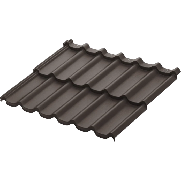 Модульная металлочерепица Aquasystem Стокгольм XXL 0,5 мм GreenCoat Pural Matt BT RR 32 MATT (т-коричневый)