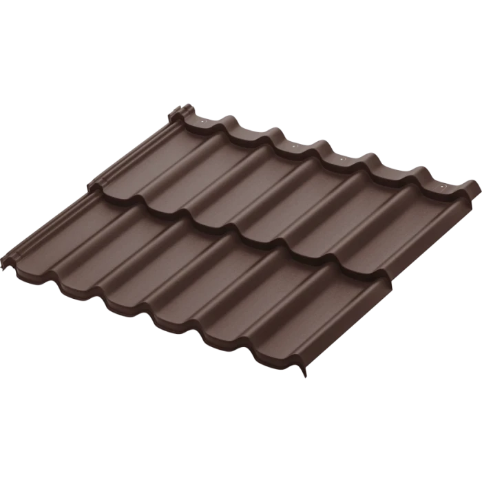 Модульная металлочерепица Aquasystem Стокгольм XXL 0,5 мм GreenCoat Pural Matt BT RAL8017 MATT (коричневый)
