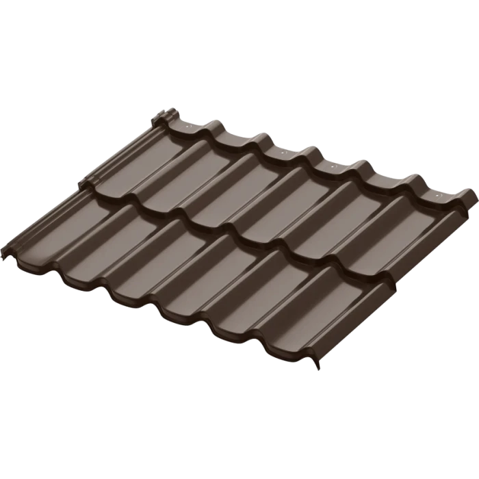 Модульная металлочерепица Aquasystem Стокгольм XXL 0,5 мм GreenCoat Pural BT RR32 (т-коричневый)